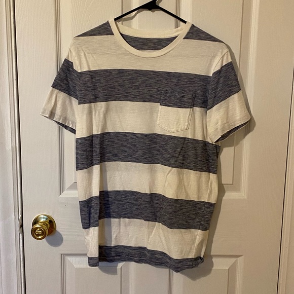 J.Crew Striped Cotton Tee- Men’s Medium - Picture 1 of 4